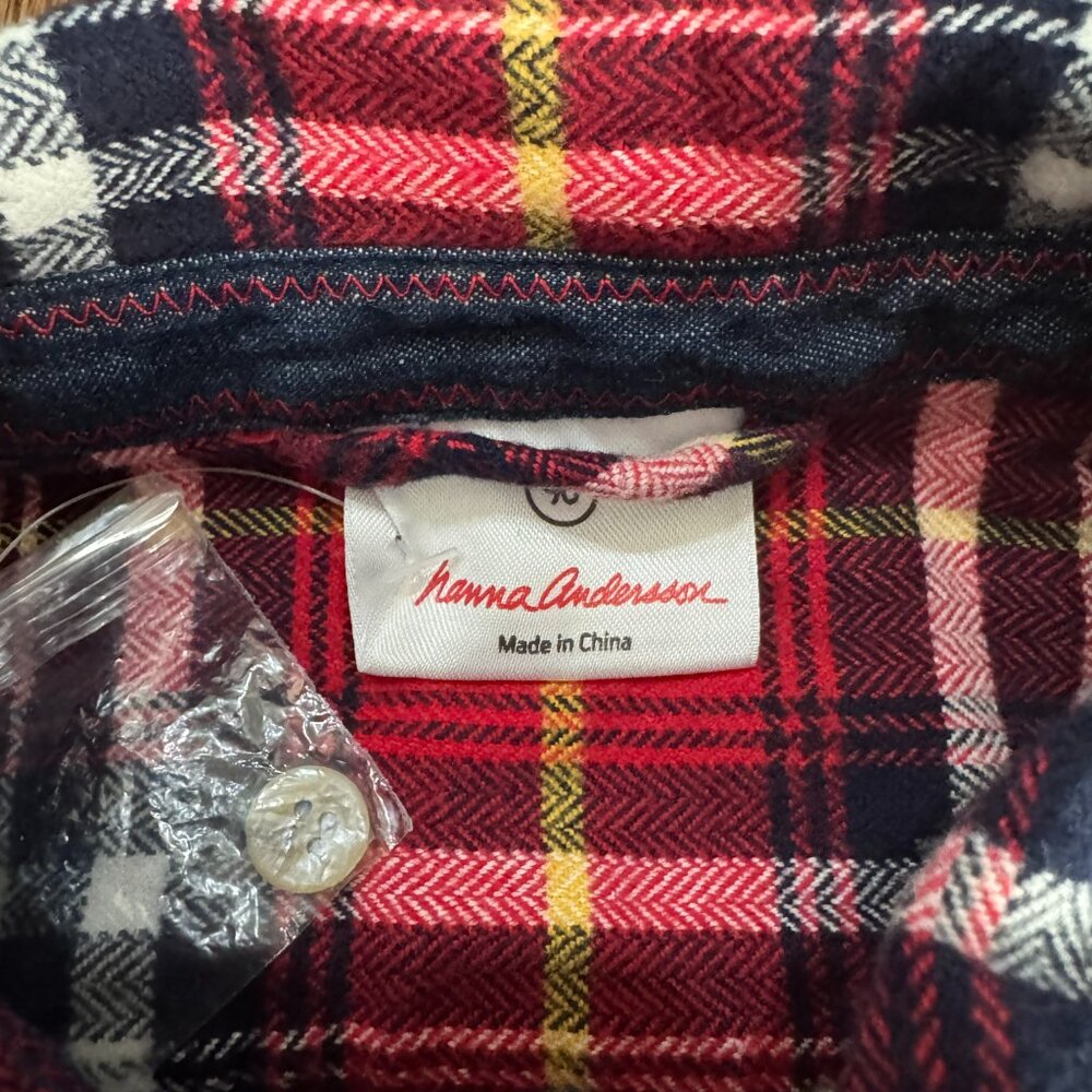 Hanna Andersson Plaid Flannel Shirt. 3T - Picture 4 of 6